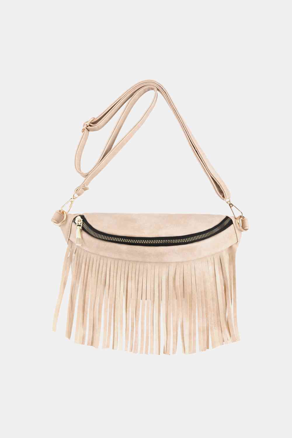 Fringed PU Leather Sling Bag