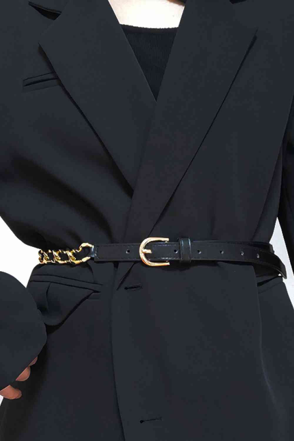 Ceinture fine en chaîne PU