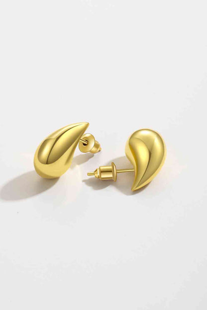 Water Drop Brass Earrings