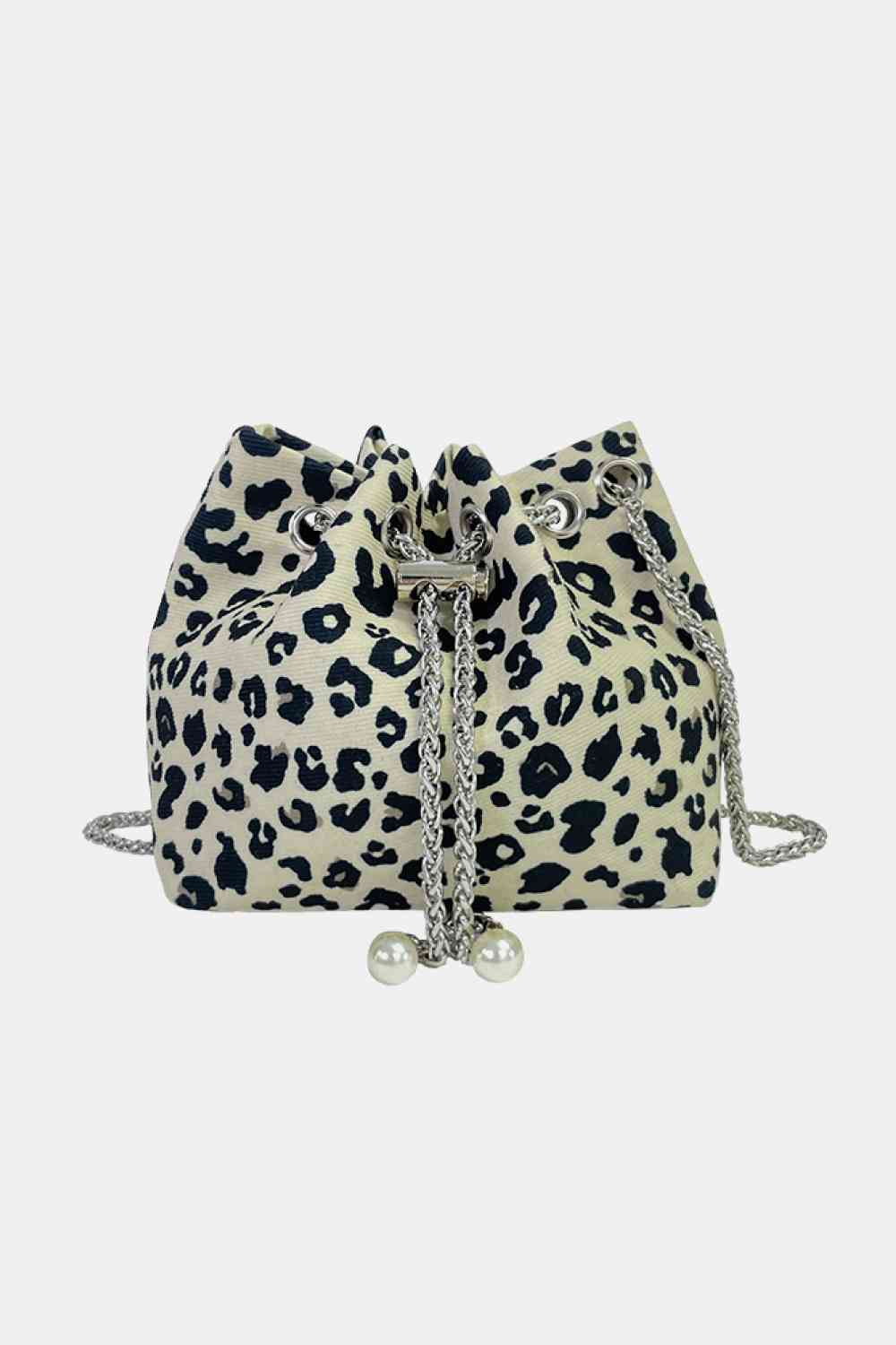 Bolso bombonera de nailon con estampado animal