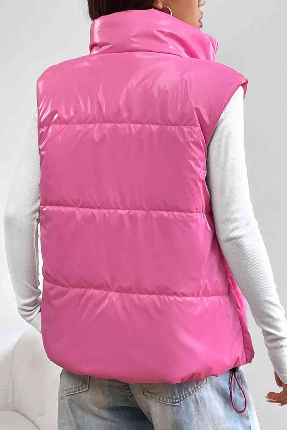 Zip Up Collared Vest