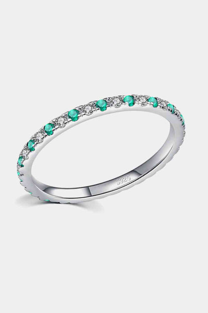 Bague en argent sterling 925 et zircone cubique