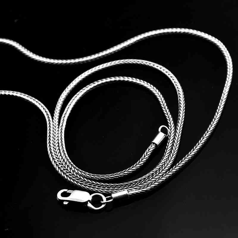 Collar de plata de ley 925 con cadena de serpiente de 19,7"