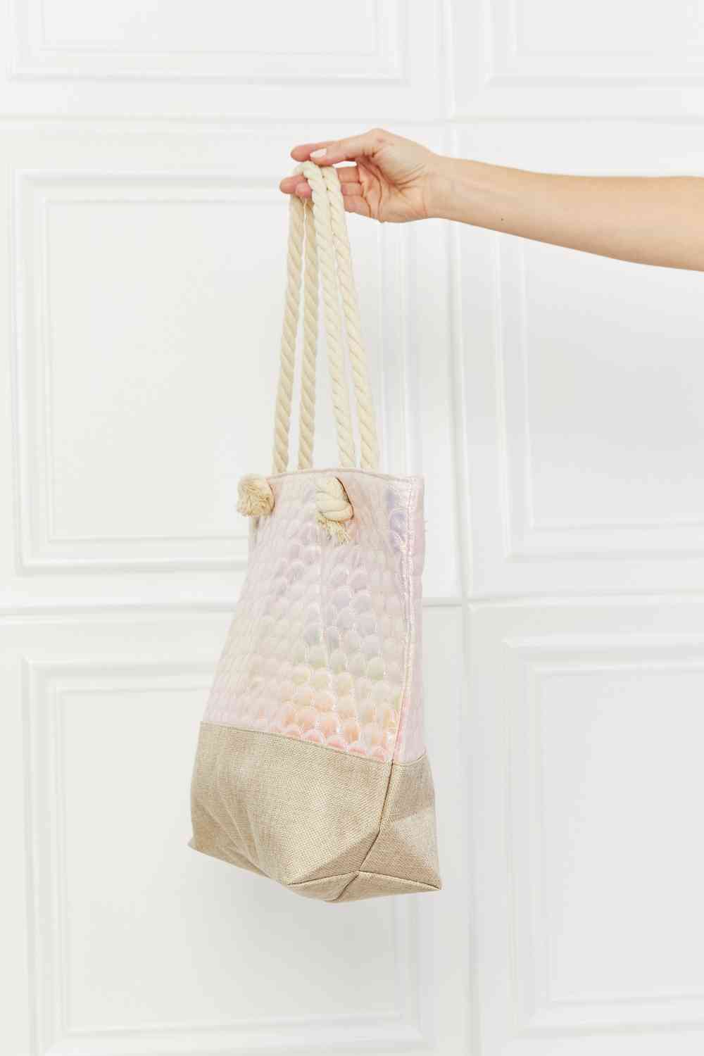 Justin Taylor Mermaid Vibes Scalloped Tote Bag