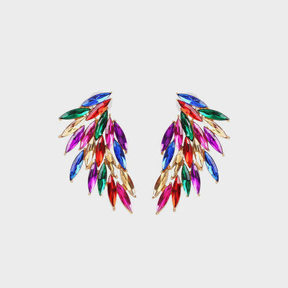 Boucles d'oreilles ailes en alliage acrylique