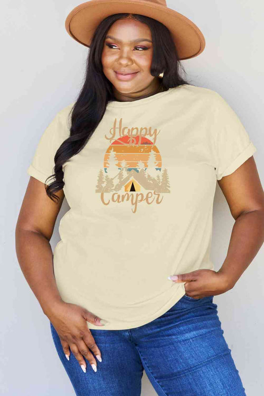 Camiseta gráfica HAPPY CAMPER de tamaño completo de Simply Love