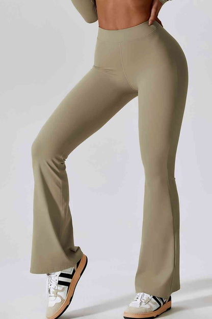 Pantalon de sport long taille haute coupe slim