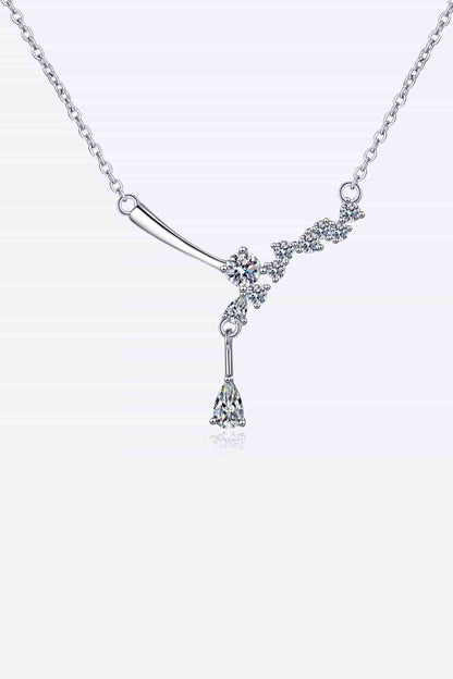 Collier en argent sterling 925 moissanite 1 carat