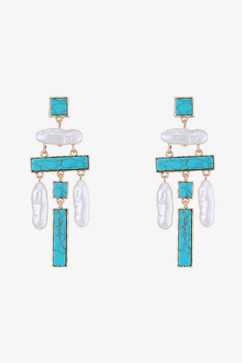 Boucles d'oreilles en alliage turquoise