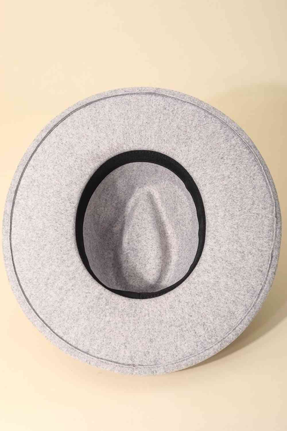 Sombrero Fedora con correa trenzada de Fame Woven Together