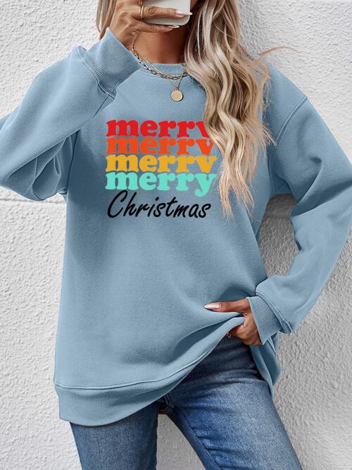 JOYEUX NOËL Sweat-shirt graphique à manches longues