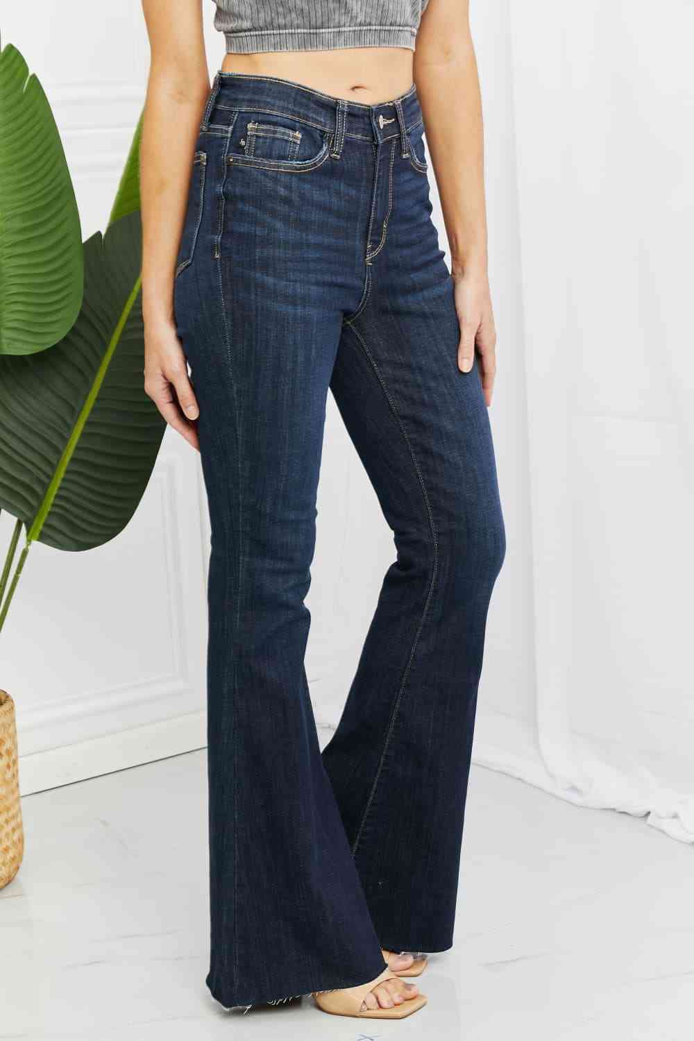 Judy Blue Tiffany Full Size High Rise Flare Jeans