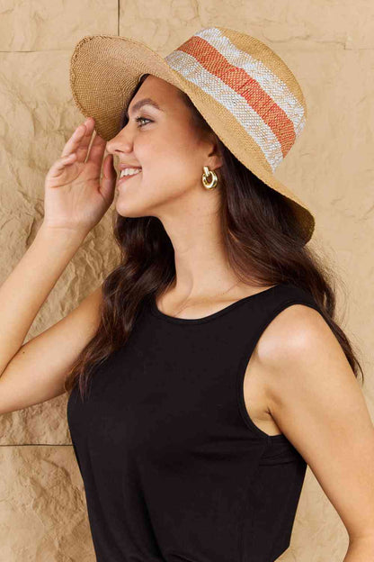 Chapeau de soleil en paille Fame Protect Me Vivid Glow