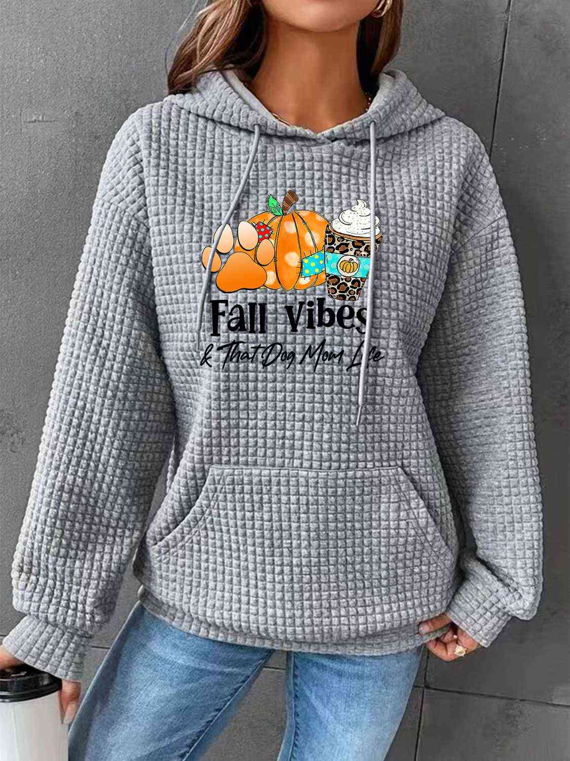 Sudadera con capucha y cordón con gráfico de tamaño completo