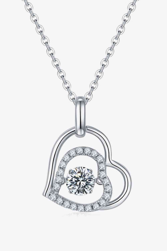 Collier pendentif coeur moissanite