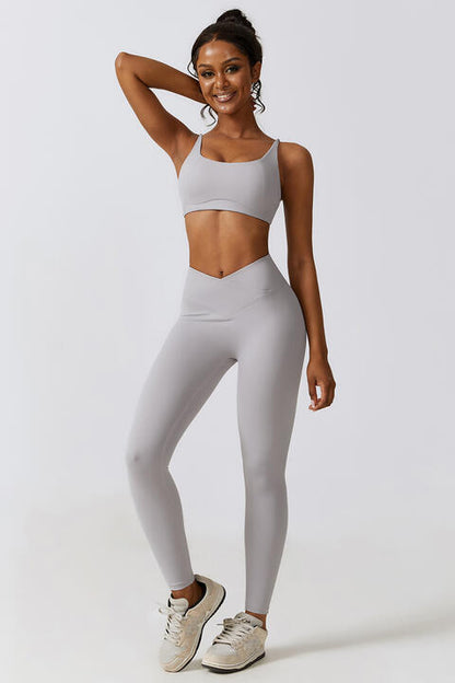 Conjunto de sujetador deportivo y leggings