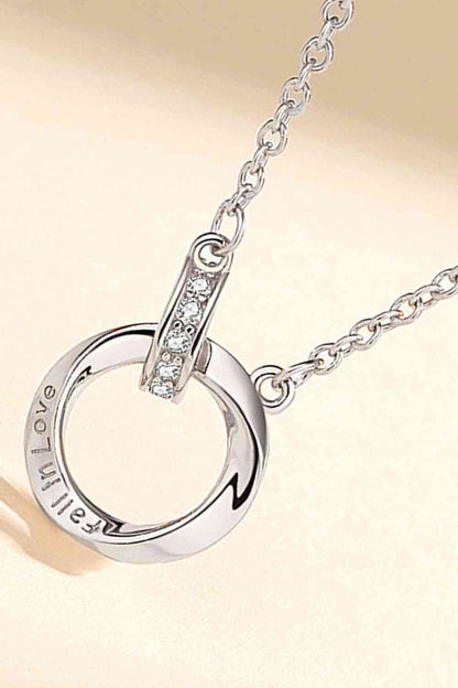 Collier en argent sterling 999 avec décor en zircon