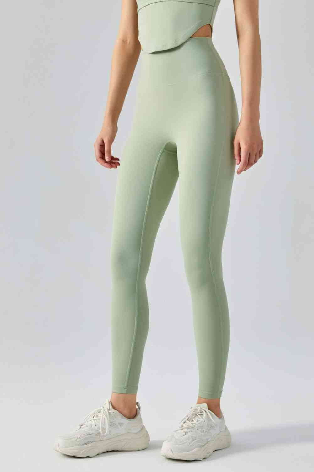 Leggings activos con cintura ancha