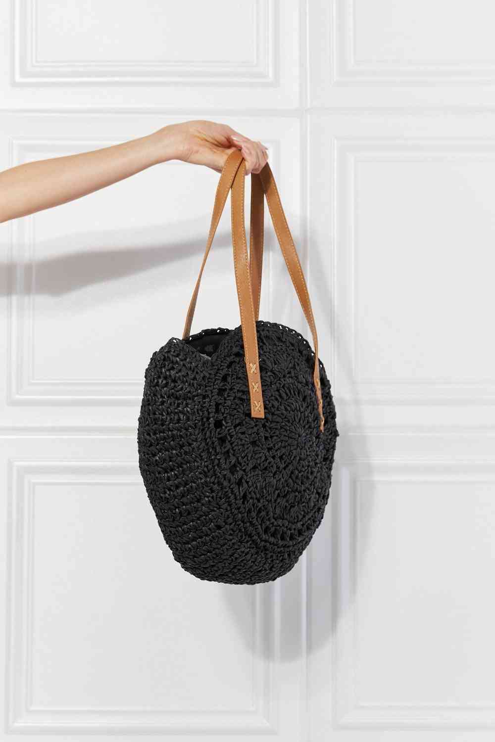 Justin Taylor C'est La Vie Sac à main en crochet noir