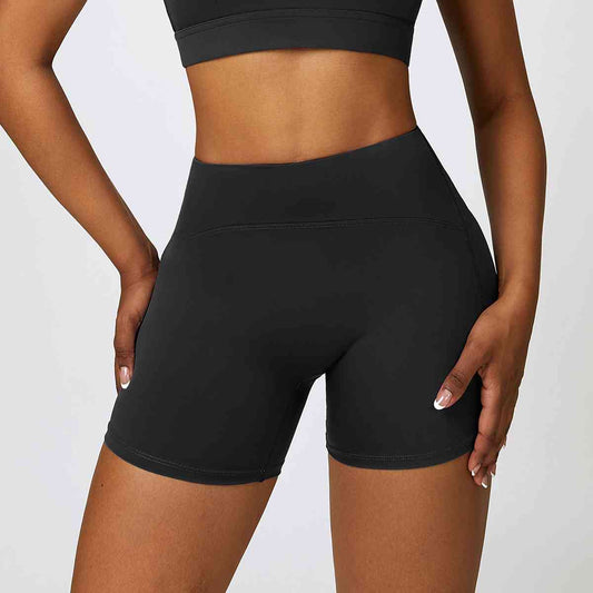 Shorts deportivos de corte slim con cinturilla ancha