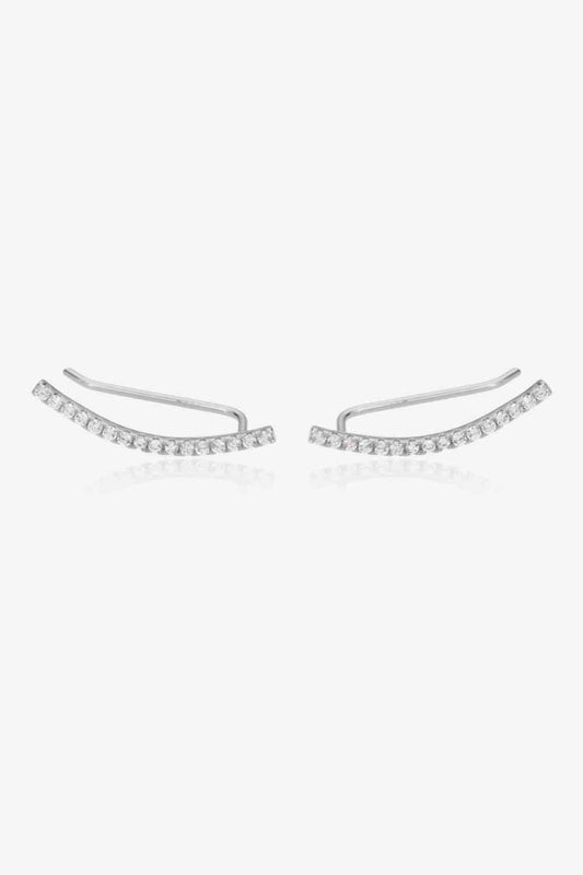 Boucles d'oreilles en argent sterling 925 avec zircone