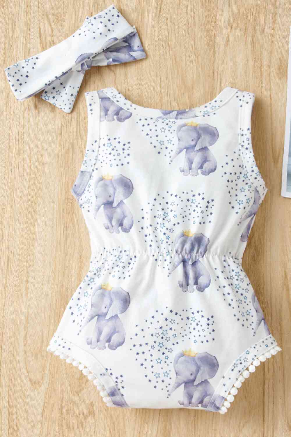 Body bebé niña estampado elefante