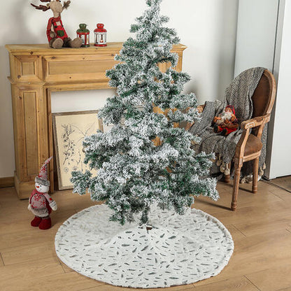 Jupe d'arbre de Noël en plumes