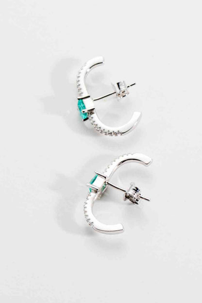 Boucles d'oreilles en argent sterling 925 avec zircone