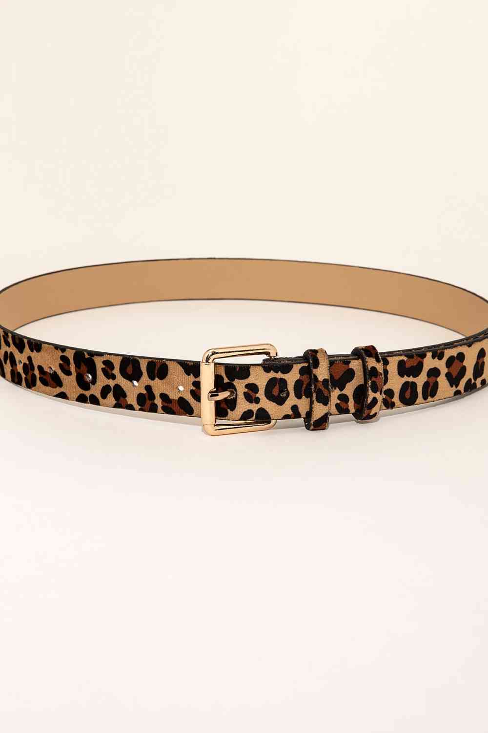 Cinturón de piel sintética de leopardo