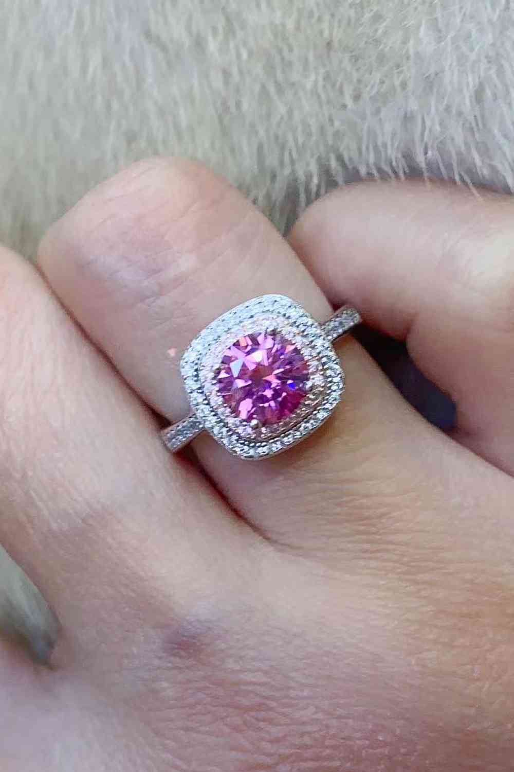 Bague bicolore moissanite 1 carat