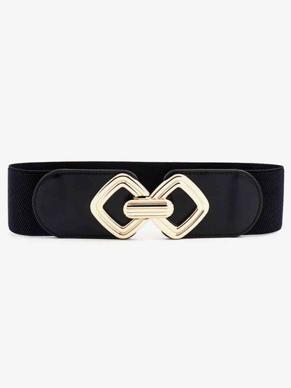 Ceinture large élastique à boucle géométrique