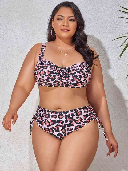 Ensemble de Bikini Imprimé à Cordon de Grande Taille