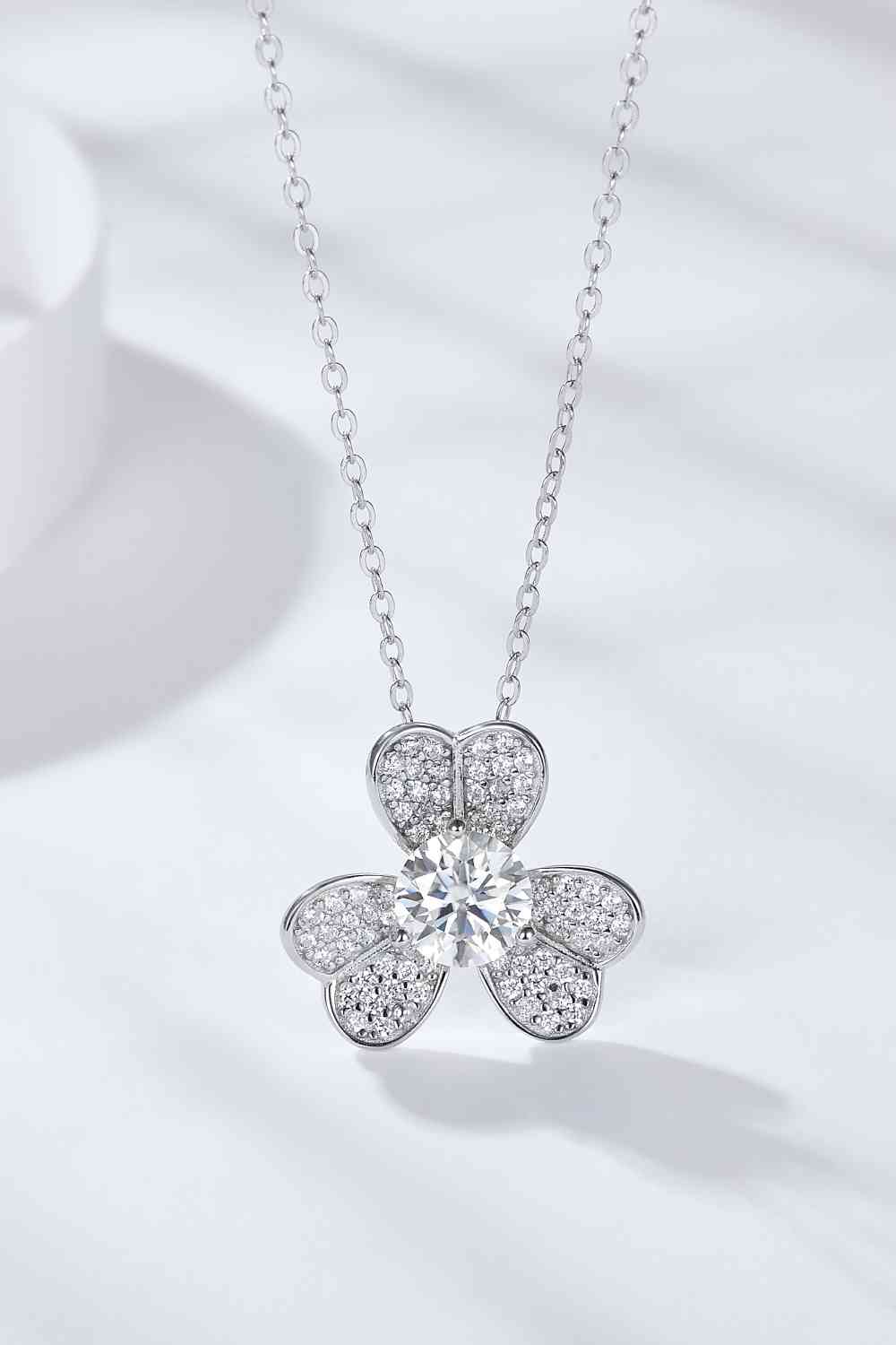 Moissanite Clover Pendant Necklace