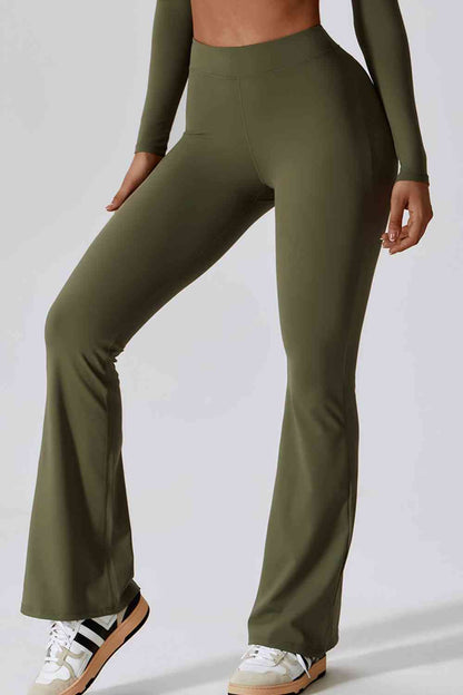 Pantalon de sport long taille haute coupe slim