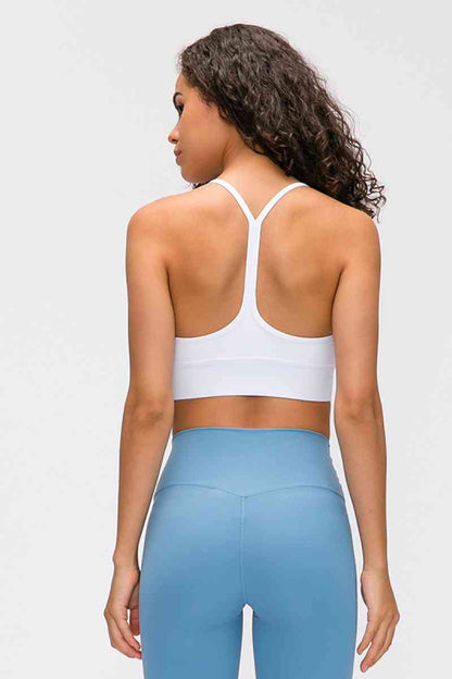 Tops de sujetador de yoga con espalda en Y