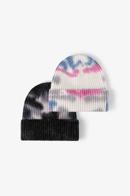 Gorro de punto acanalado Tie-Dye