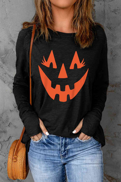 Visage de citrouille d'Halloween T-shirt graphique