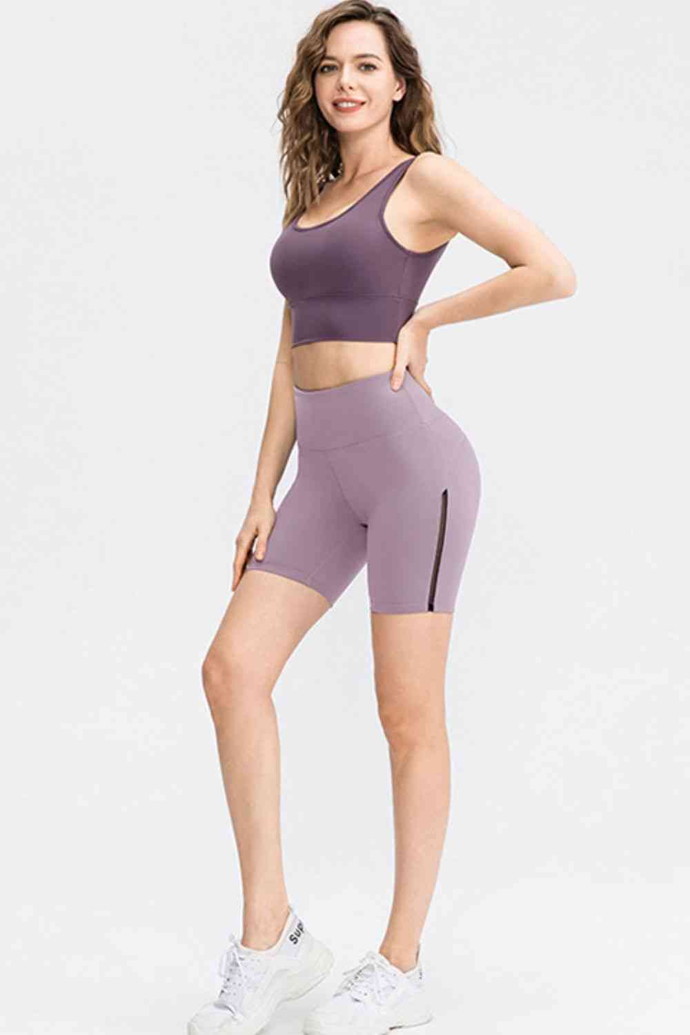 Shorts deportivos con cintura ancha