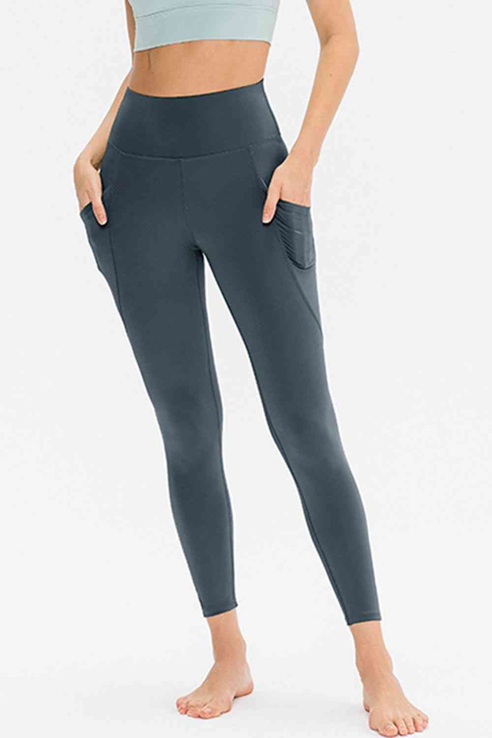 Legging actif long coupe slim avec poches