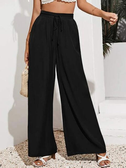 Drawstring Wide Leg Pants