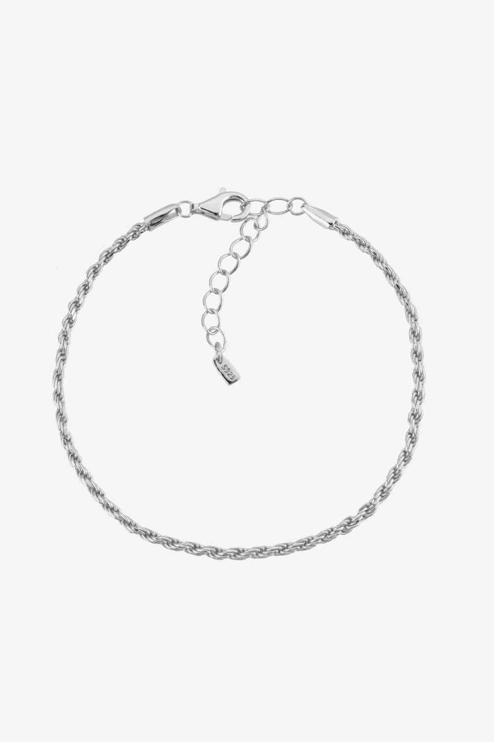 Bracelet torsadé en argent sterling 925