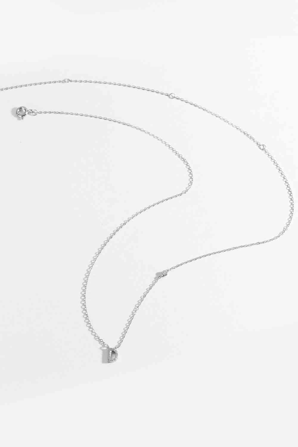 Collier en argent sterling 925 avec zircon A à F