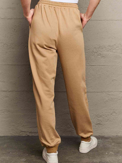 Pantalon de survêtement à cordon de serrage pleine taille Simply Love