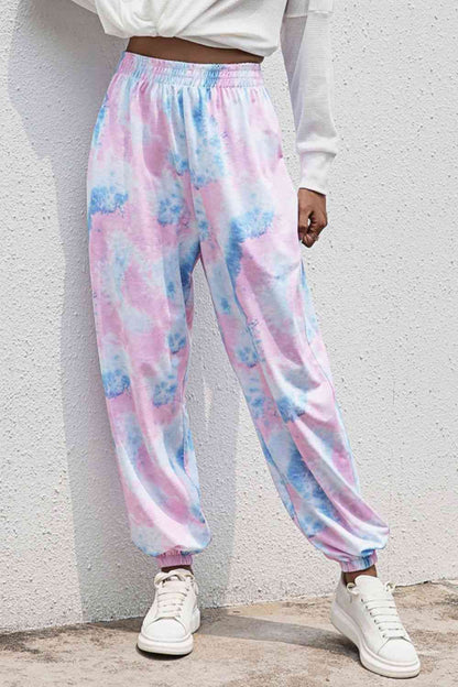 Pantalon de jogging tie-dye avec poches