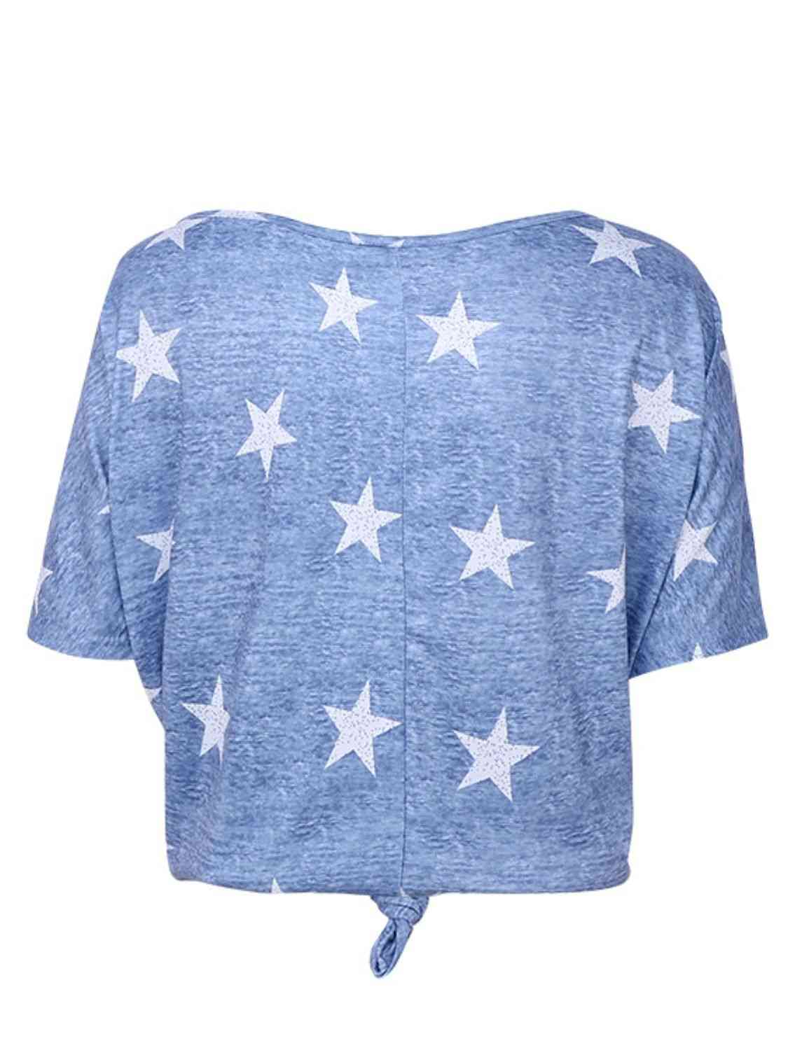 Star Print Short Sleeve T-Shirt