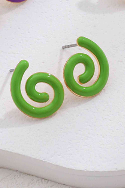 Boucles d'oreilles en cuivre de couleur vive