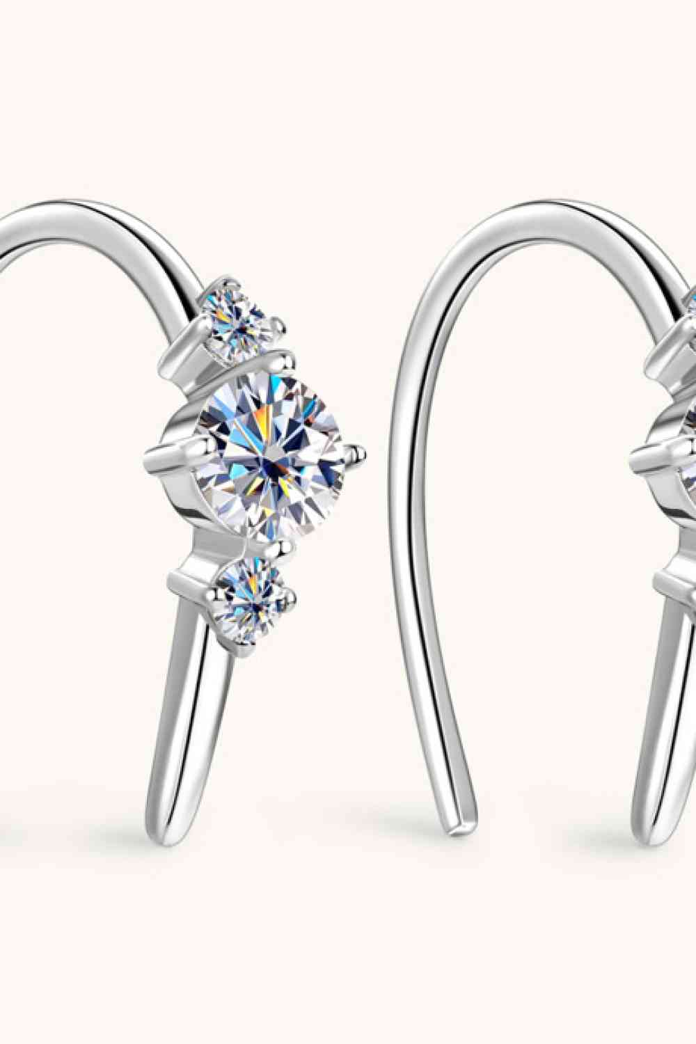 Boucles d'oreilles en argent sterling 925 Moissanite