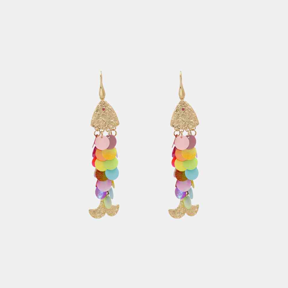 Pendientes colgantes con forma de pez