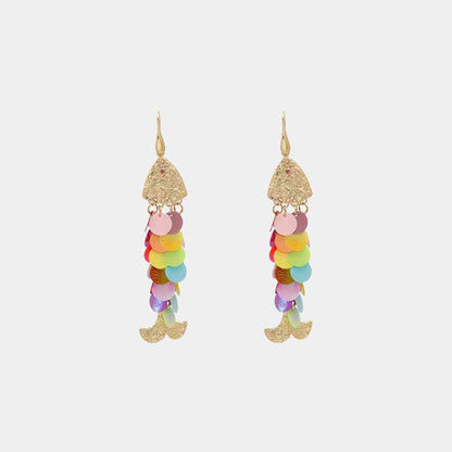 Pendientes colgantes con forma de pez