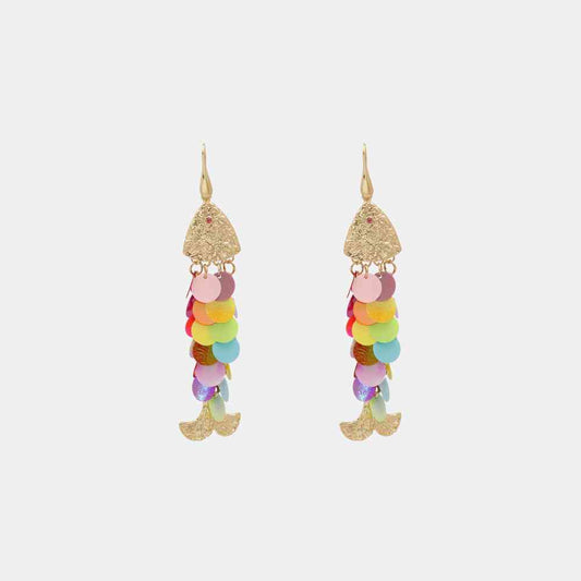 Pendientes colgantes con forma de pez